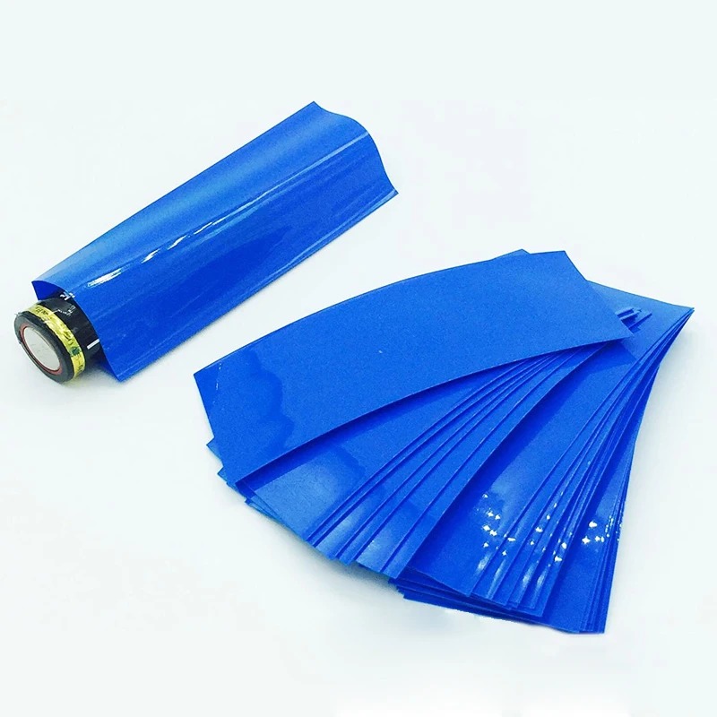 Tube thermorétractable plat en PVC, 100 pièces, enveloppe de batterie pour batterie au Lithium 18650, Kit assorti d'isolation auto-adhésive