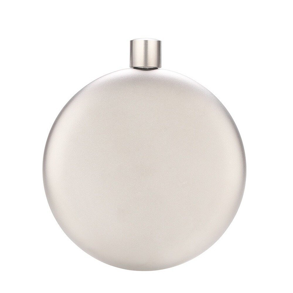 180Ml Outdoor Pure Titanium Ronde Platte Heupfles Met Persoonlijkheid Creatieve Wijn Container Camping Draagbare Wijn Fles Hike