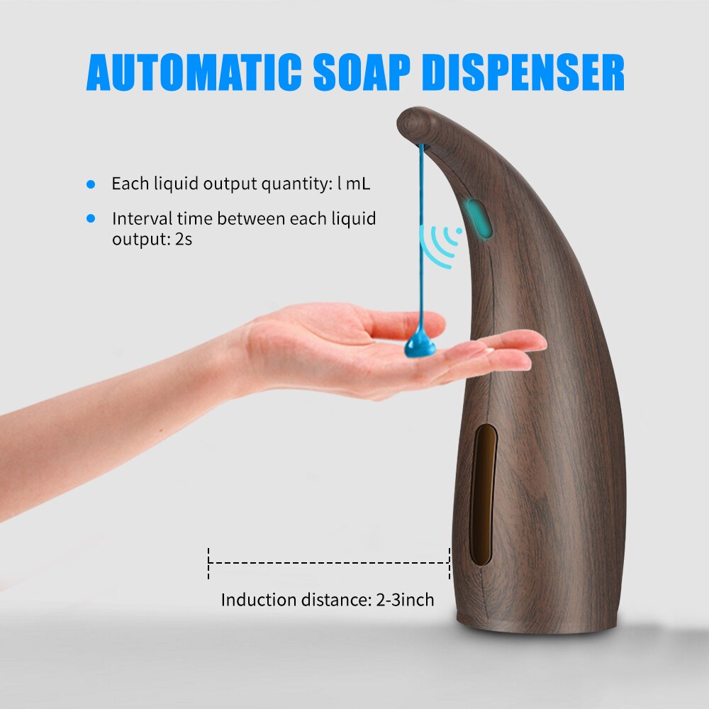 300mL Automatische Seife Spender Infrarot Clever Sensor Touchless Schaum Seife Spender Auto Flüssige Seife Spender Küche Schlecht
