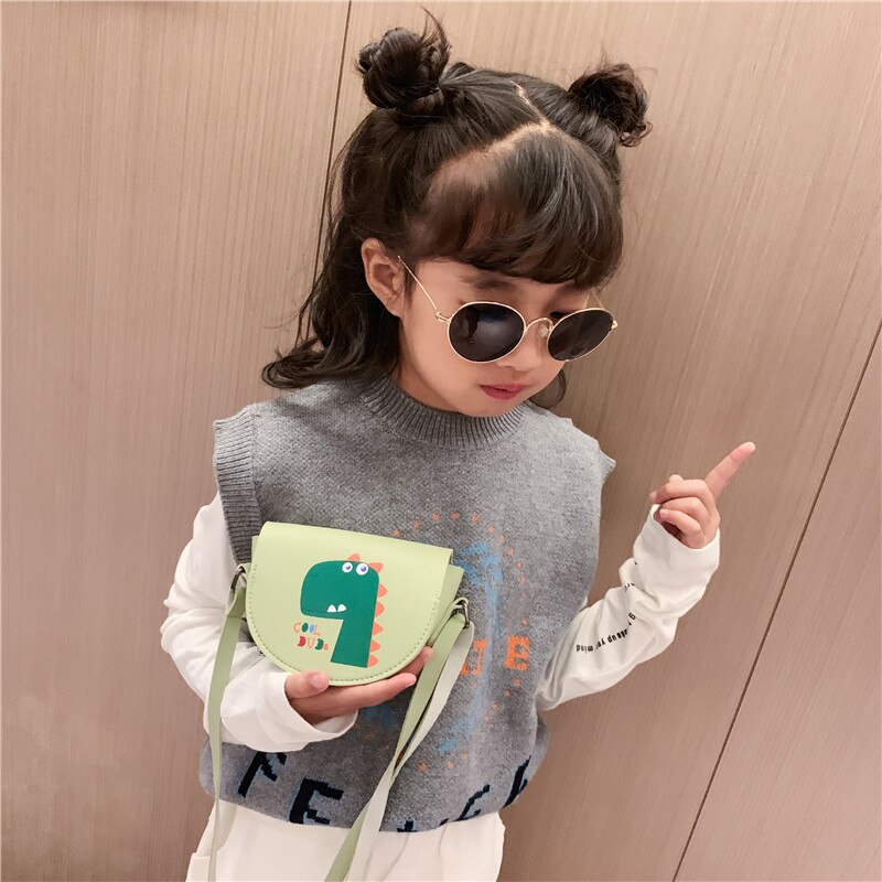 Cartoon Regenboog Kinderen Mini Crossbody Bag Pu Leer Baby Kids Smile Bloem Portemonnee Leuke Jongens Meisjes Accessoires Tas