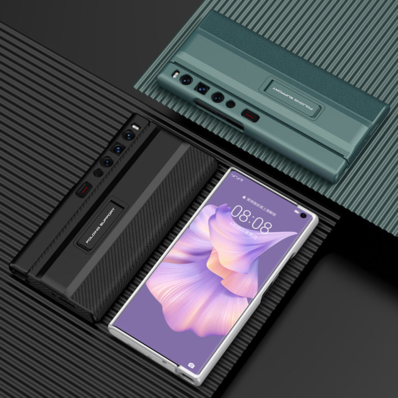Funda de cuero PU de lujo con soporte para Huawei Mate XS 2, funda protectora antigolpes con marco de plástico, fundas para Huawei Mate XS2