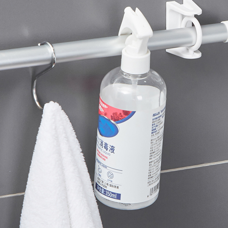 Self-adhesive Curtain Rod Holder 360 Degree Rotatable Curtain Pole Rods Wall Brackets For Home Bathroom and Hotel PR