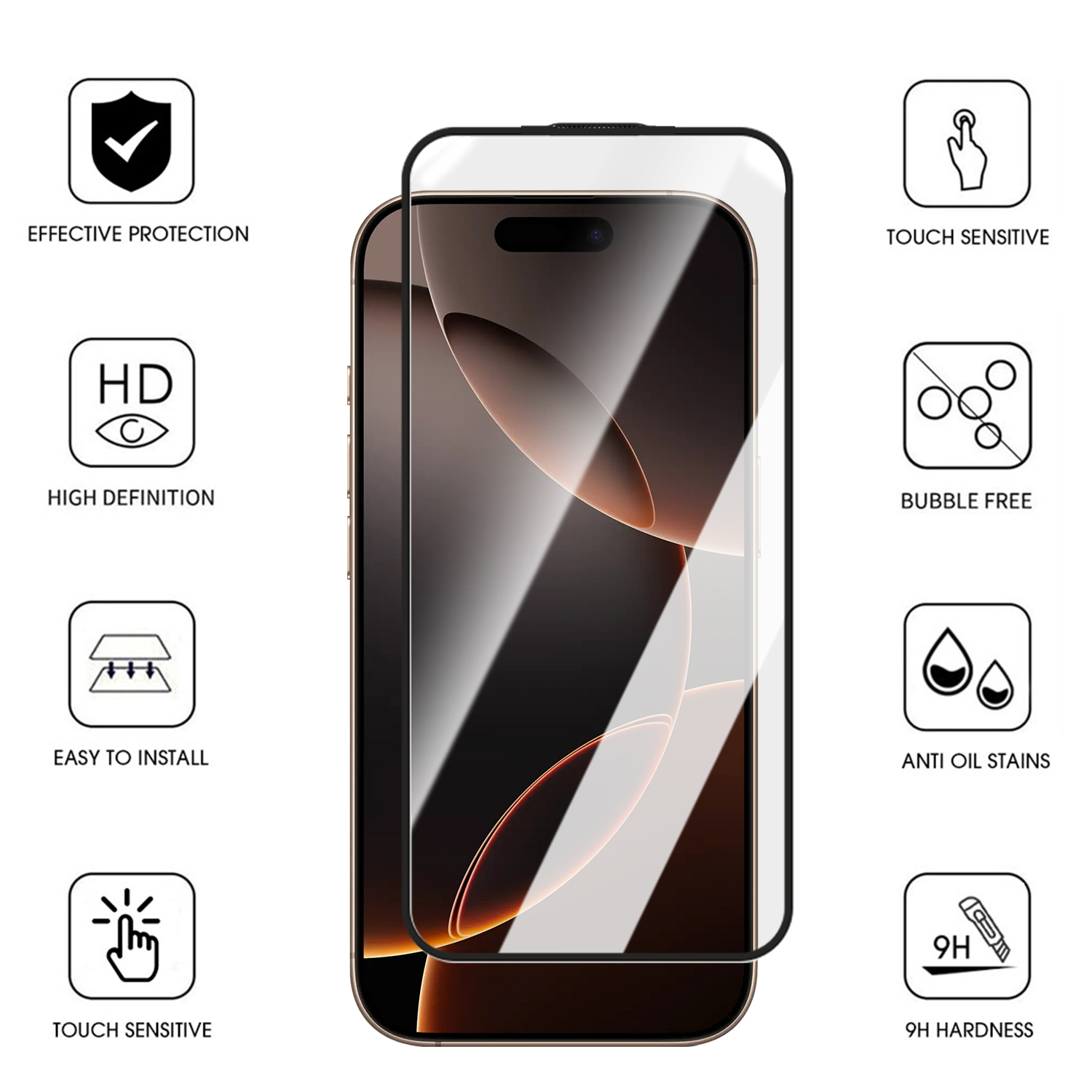 Einschrittige Installation aus gehärtetem Glas für iPhone 17 Profi Max/17 Profi/17 Luft bruchsichere Displayschutzfolien für iPhone 17 16 Profi Plus