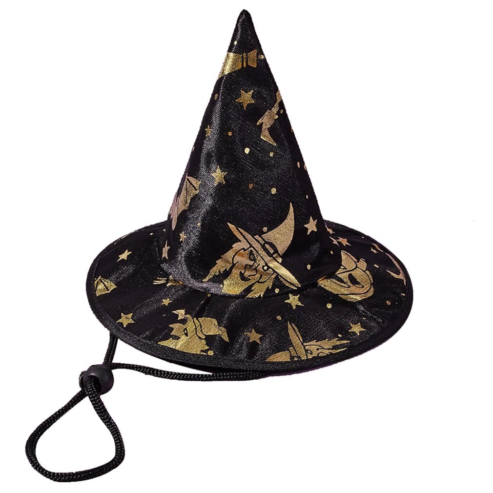 Capa de Halloween para perro y gato, sombrero de bruja, disfraz para gatos y perros pequeños, ropa de vestir para de Halloween