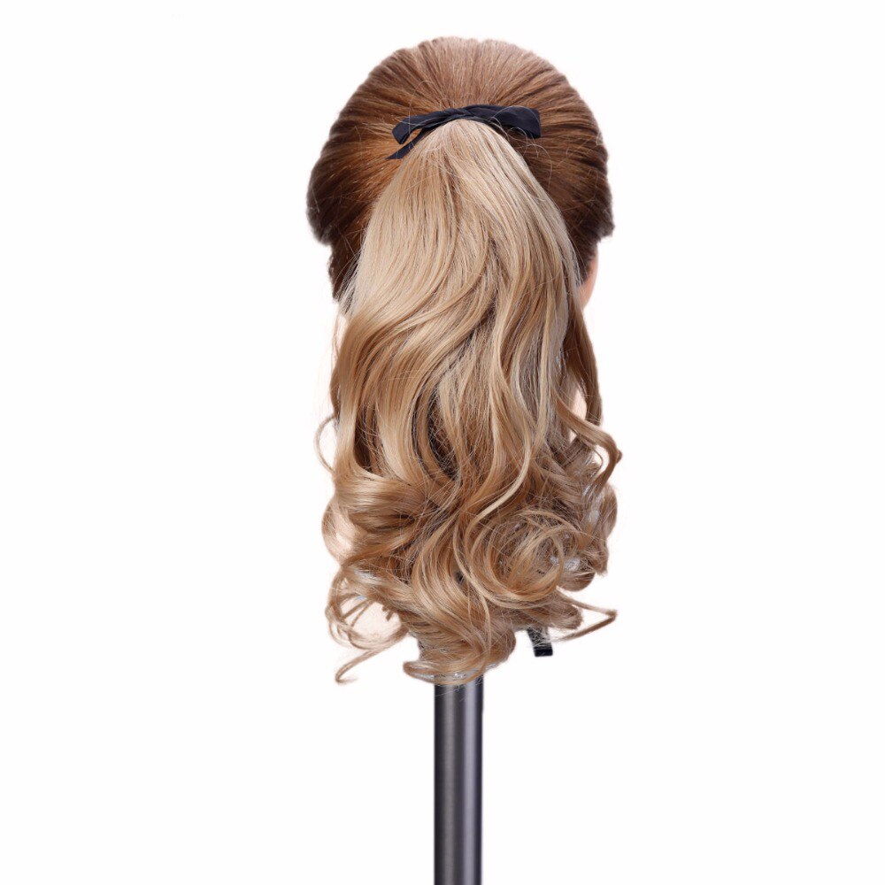 10 "Short curls Clip In Hair Tail False Hair Ponytail Hairpiece With Hairpins Synthetic Hair PonyTail Hair Extensions Curly