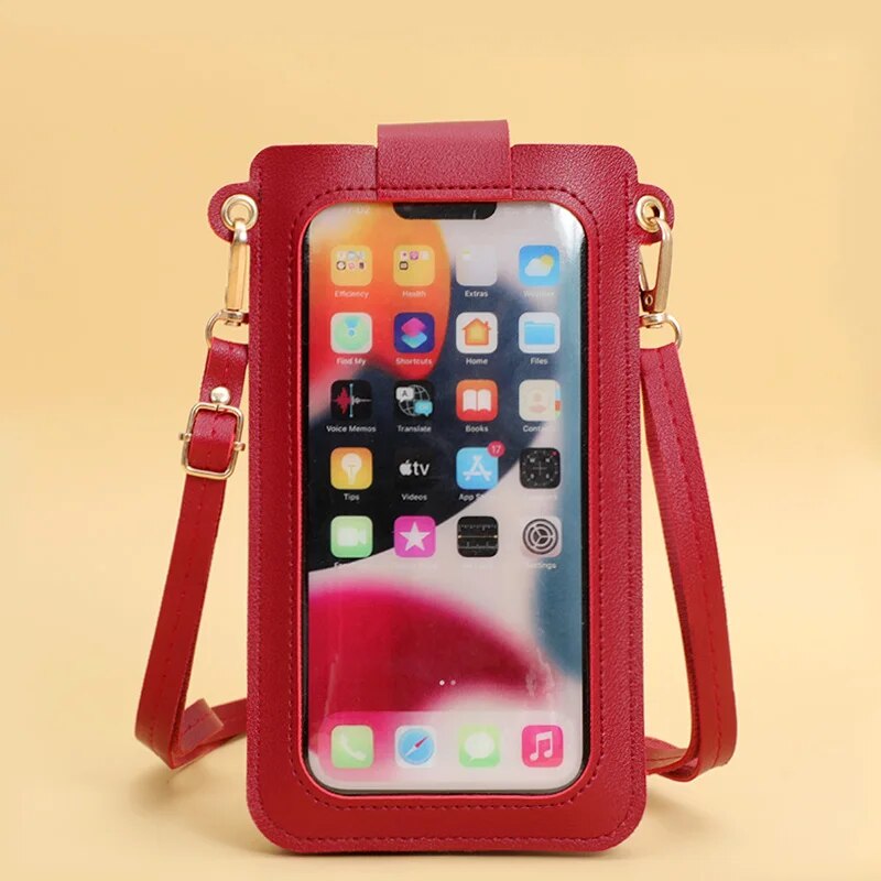 Damestassen Zachte Lederen Portefeuilles Touchscreen Mobiele Telefoon Portemonnee Crossbody Schouderriem Handtas Voor Dames Goedkope Damestassen
