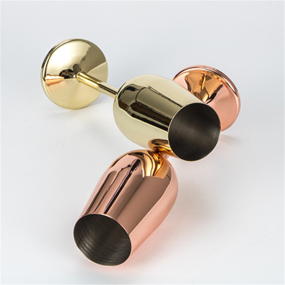 Stainless Steel Red Wine Glass Copper Plated Champagne Cup 200/500ML Goblet -Resistant Sparkling Wine Glass Cider Goblet