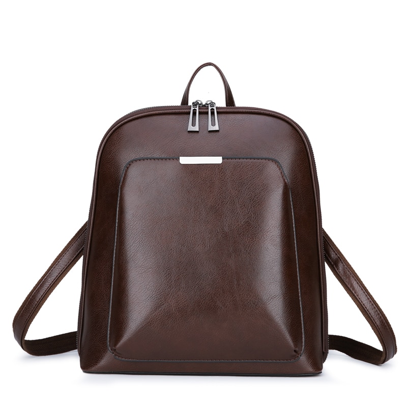 mochila de mujer de de cuero PU mochilas de femenino Casual de gran capacidad bolsos de hombro Vintage