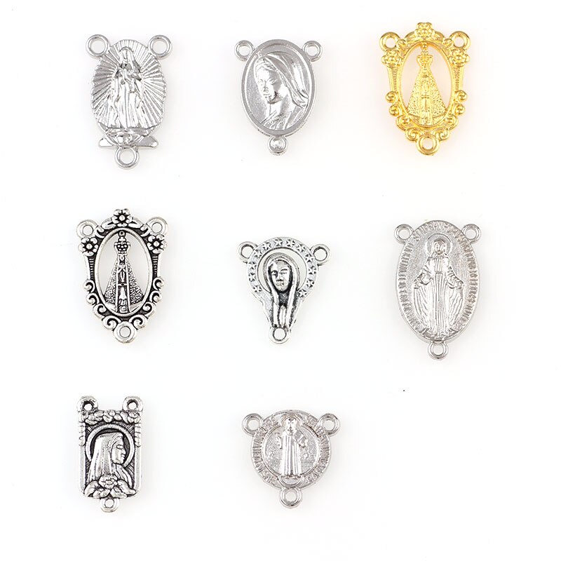 20 stücke Religiöse Charme Drei Löcher Halskette Verknüpfung Charme Anhänger Schmuck, sterben DIY Schmuck zubehör
