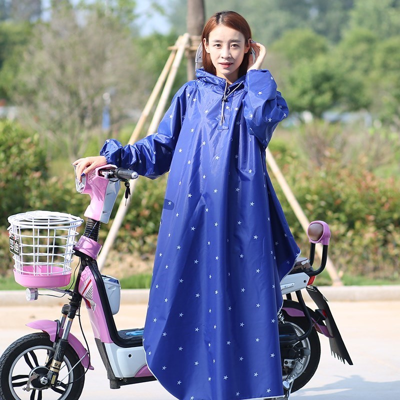 Waterproof Nylon Raincoat Women Plastic Hiking Outdoor Overall Ladies Hooded Raincoat Long Impermeable Ladies Rain Coat JJ60YY