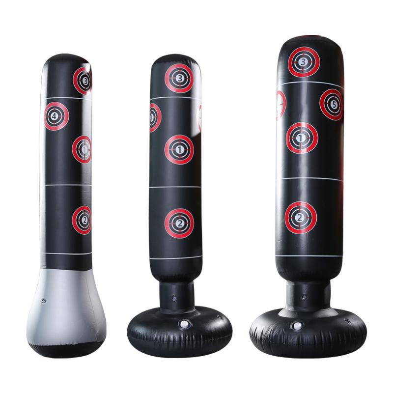 1.5/1.6m Inflatable Boxing Bag Training Exercise Punching Training Pressure Relief Bounce Back Sandbag Fitness Equipment