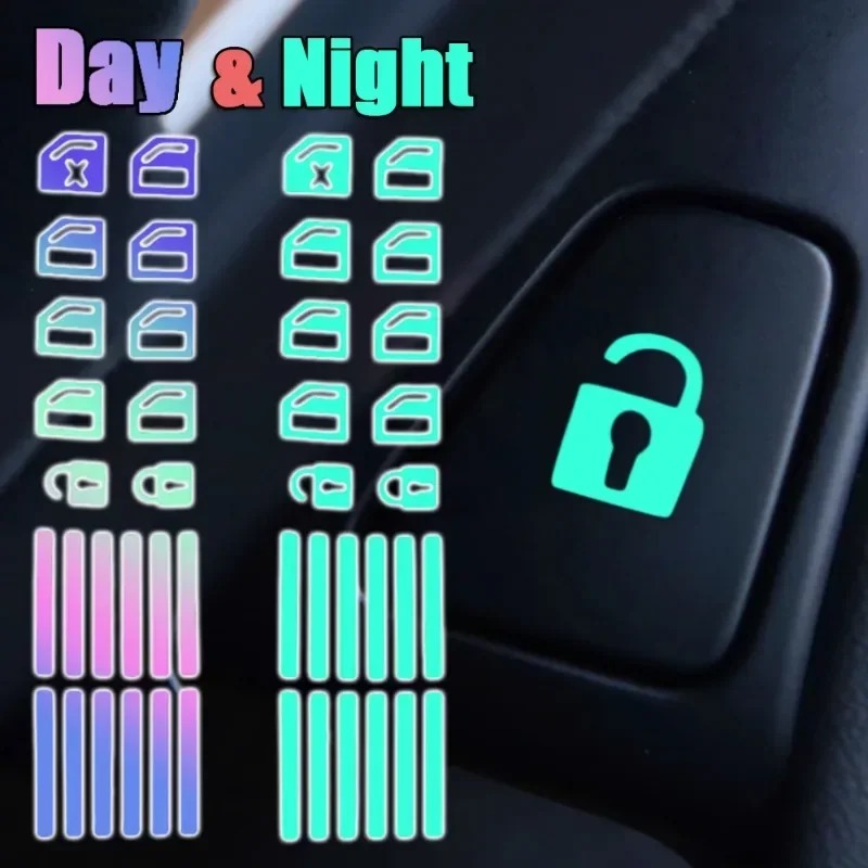 Auto Fensterheber Aufkleber Auto Nacht Leuchtende Innen Geschmack Aufkleber Aufkleber Auto Heber Schalter Nacht Fluoreszierende Dekoration