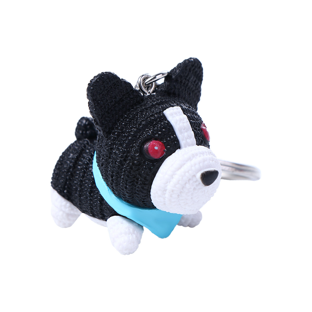 Accesorios interiores para bolsa, accesorios para llaves, bolsa de lana para perros, adornos, llavero de mascota para perro, colgante para bolso, llaveros de muñecos para perros: Blanco
