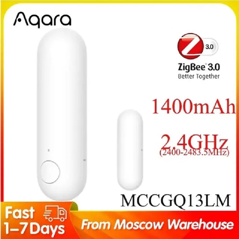 Sensor de ventana de puerta Aqara P1, sistema de seguridad inteligente, Detector Zigbee3.0, Sensor de movimiento inalámbrico para aplicación inteligente Aqara Home: violet