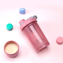 Vattenflaska shaker milkshake fitness vattenkokare bärbar plast utomhus hidro kolv sport drinkware
