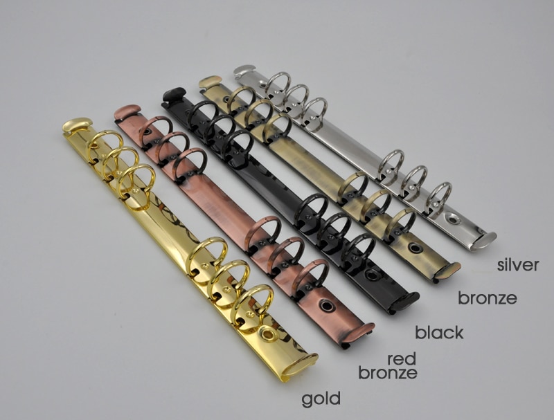 A4 B5 A5 A6 Colorful Metal Spiral Notebook Ring Binder Clip DIY Stainless Steel File Folder Diary Clips Binding Ring Iron Gold