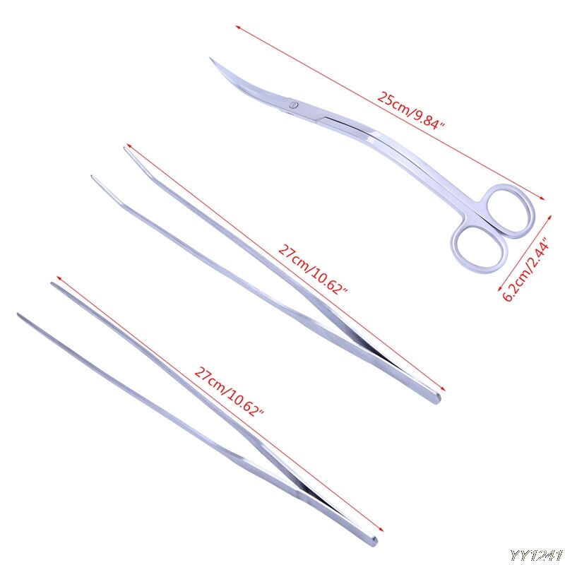 3- in- 1 aquarium levende planten pincet lange steel schaar trimgereedschapset