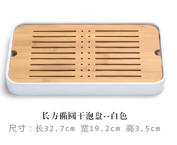 Melamine + Bamboo Tea Tray Water Storage Tray Modern Tea Set Tea Table Zen Tray Rectangular Traditional Bamboo Board Chinese Te: 6