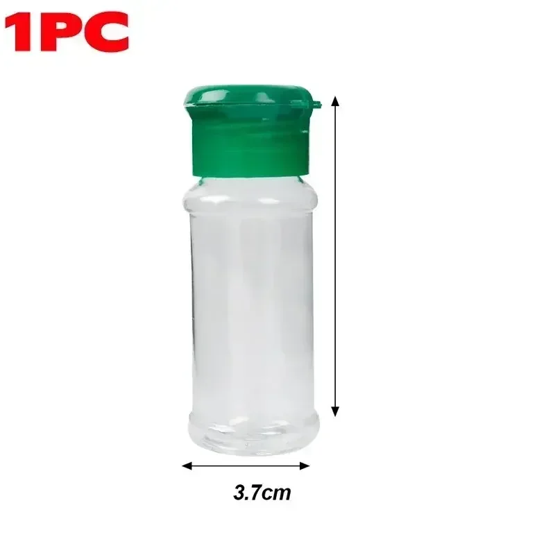 Tarro de especias de plástico transparente, botella de condimento de cocina, sal, pimienta, recipiente, tarro de condimentos para barbacoa, herramientas de almacenamiento de especias de cocina: Amarillo claro
