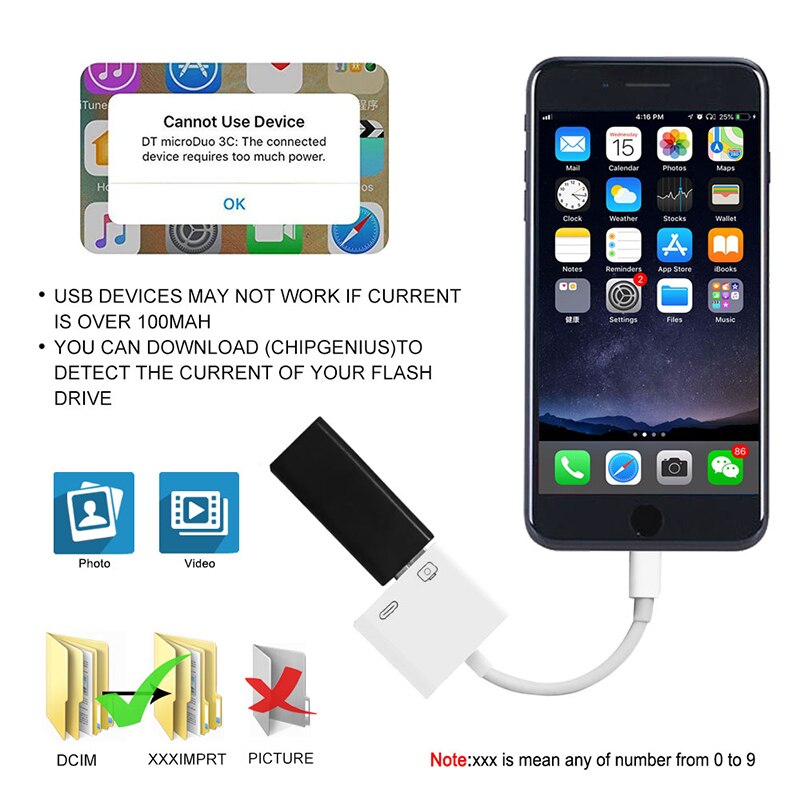 Otg Adapter Voor Lightning Naar Usb 3 Camera Reader Connection Kits Data Sync Charge Voor Iphone X/8/ 7/7 Plus/6/6 S Ipad/Ipod Ios 13