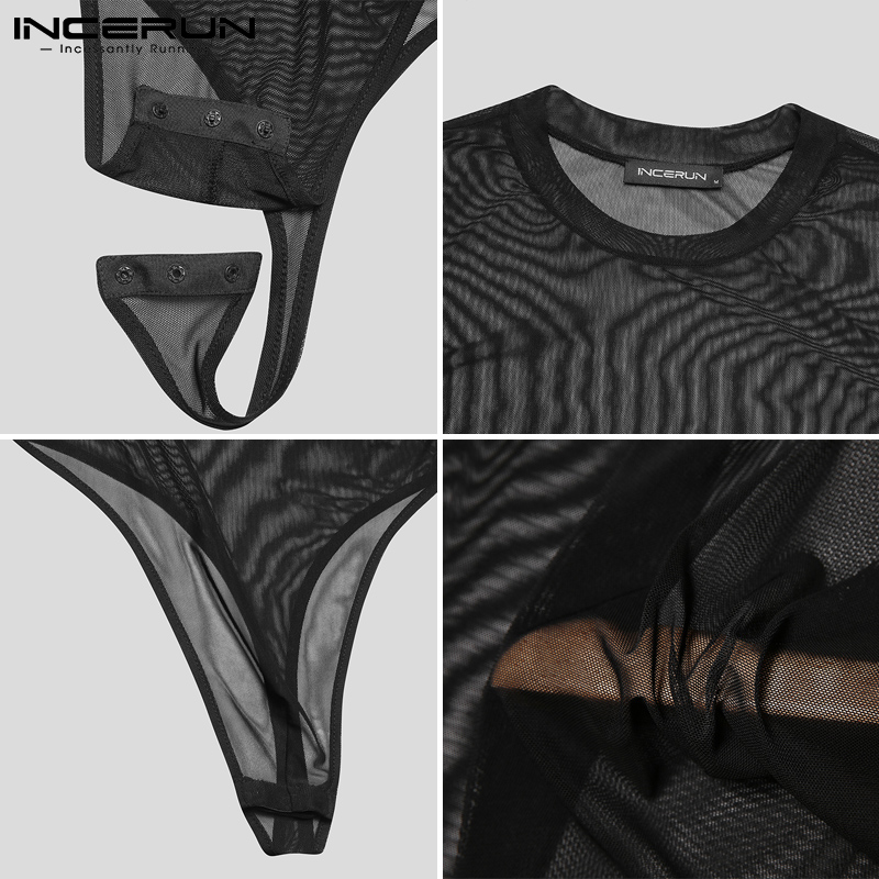 INCERUN – barboteuse à manches longues pour homme, pantalon confortable, tenue de maison, Sexy, loisirs, combinaison extensible, offre spéciale, S-5XL