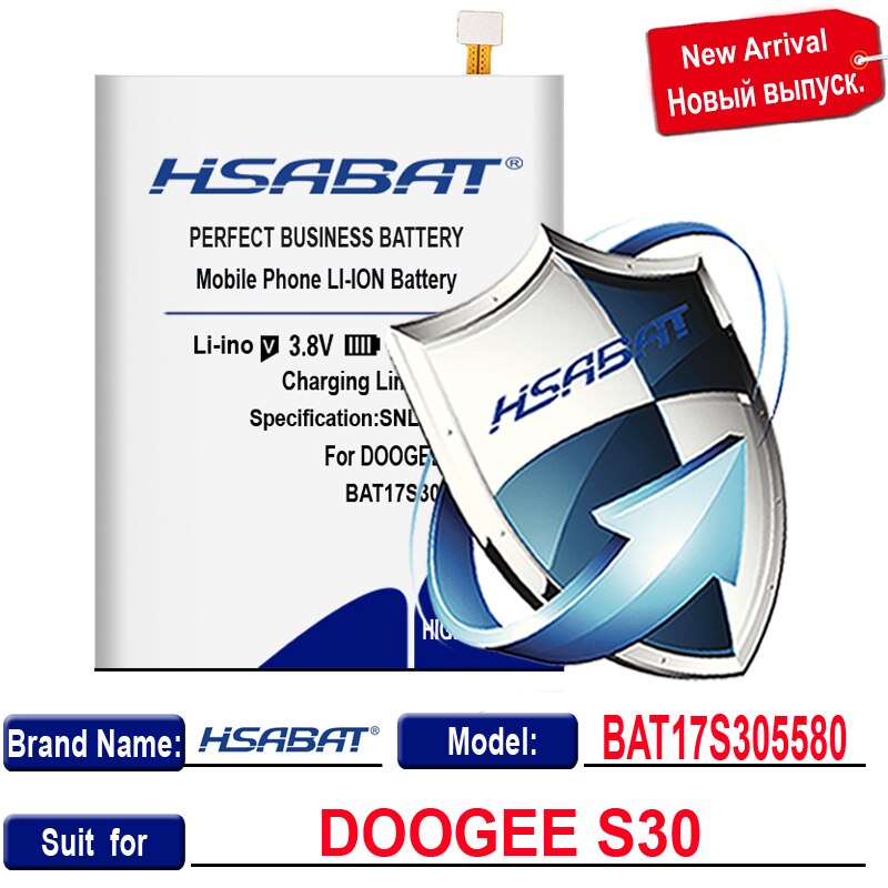 Batería HSABAT para Doogee Mix 2/S60/BL12000 BL12000 Pro/BL7000/MIX/BL5000/S70 S70 Lite/S30/Y6 Y6C Y6 piano de 5,5 pulgadas/X60 X60L: for Doogee S30