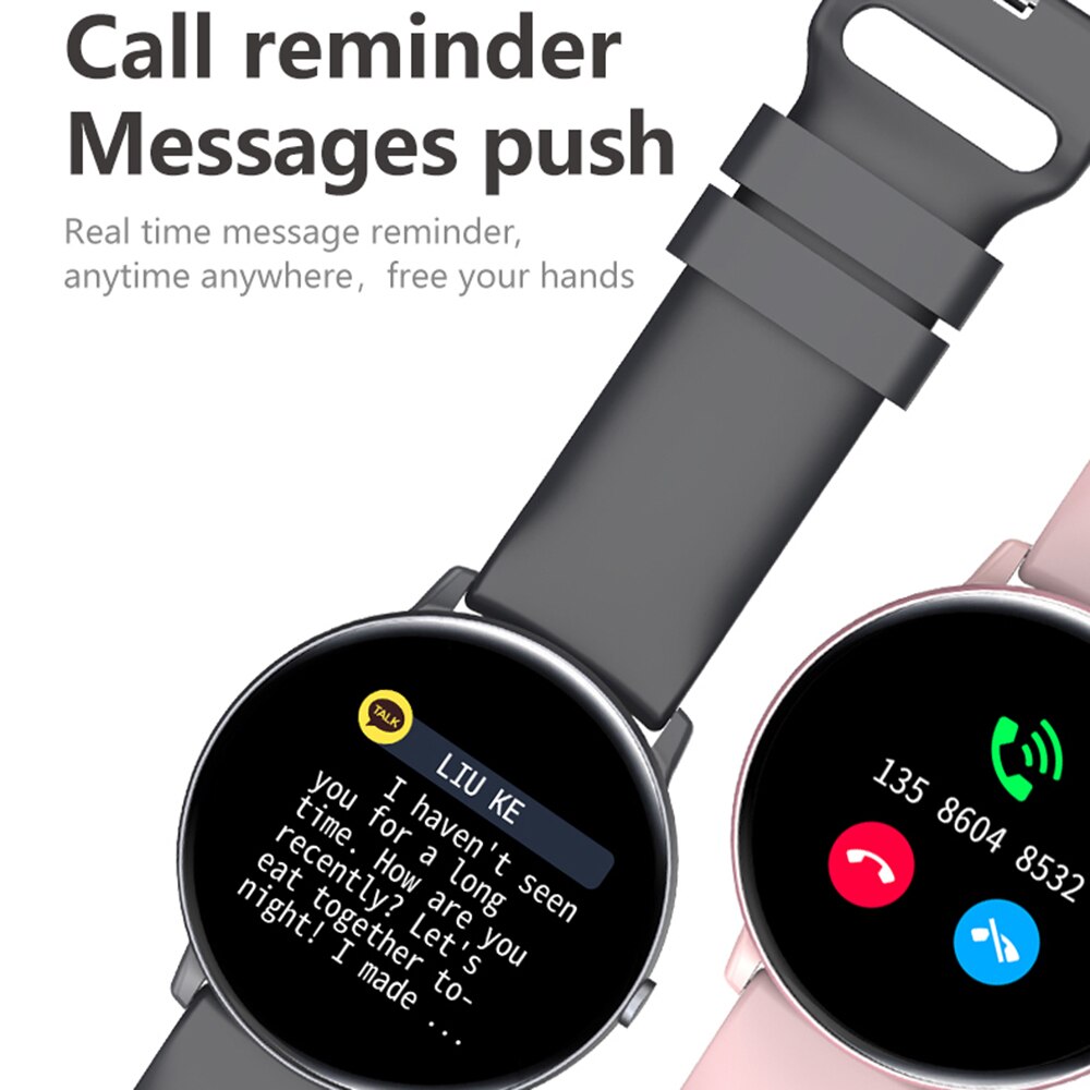 LEMFO Smartwatch Women - 1.09" Screen - Body Temp & Heart Rate Monitor - For Android/iOS - Multi Language