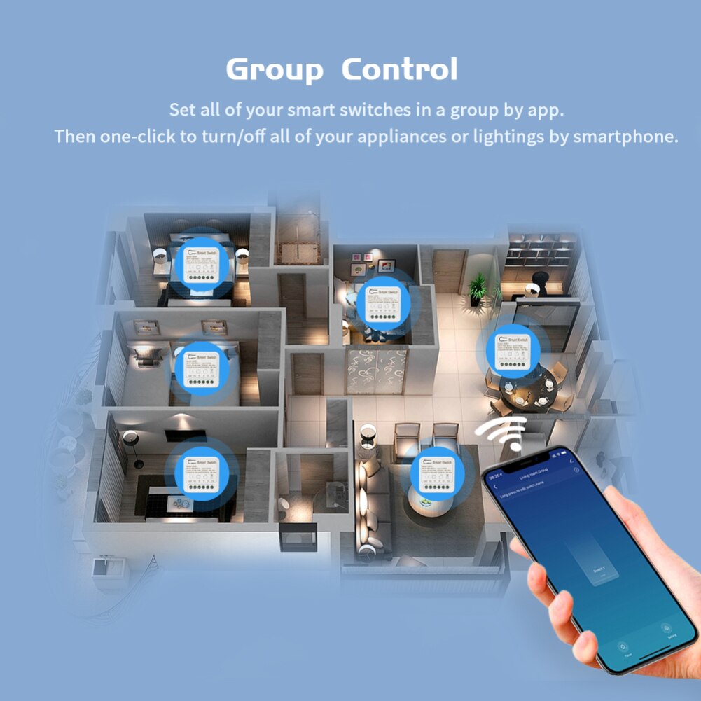 Tuya 10A/16A Mini Wifi Smart Switch Voor Smart Leven 2-Weg Control Relais Timer Draadloze Automatisering Werk met Alexa Google Thuis