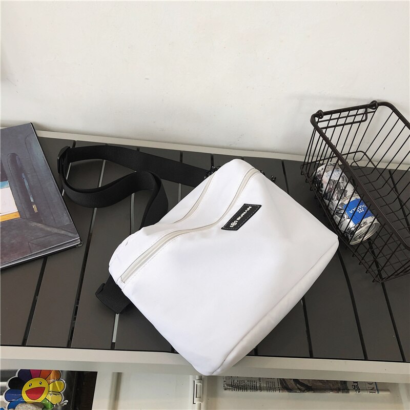 Brust Tasche Paar eins Wilden Umhängetasche lässig Einfache Schulter Tasche Mädchen Straße Trend Diagonale Schulter Tasche: Weiß
