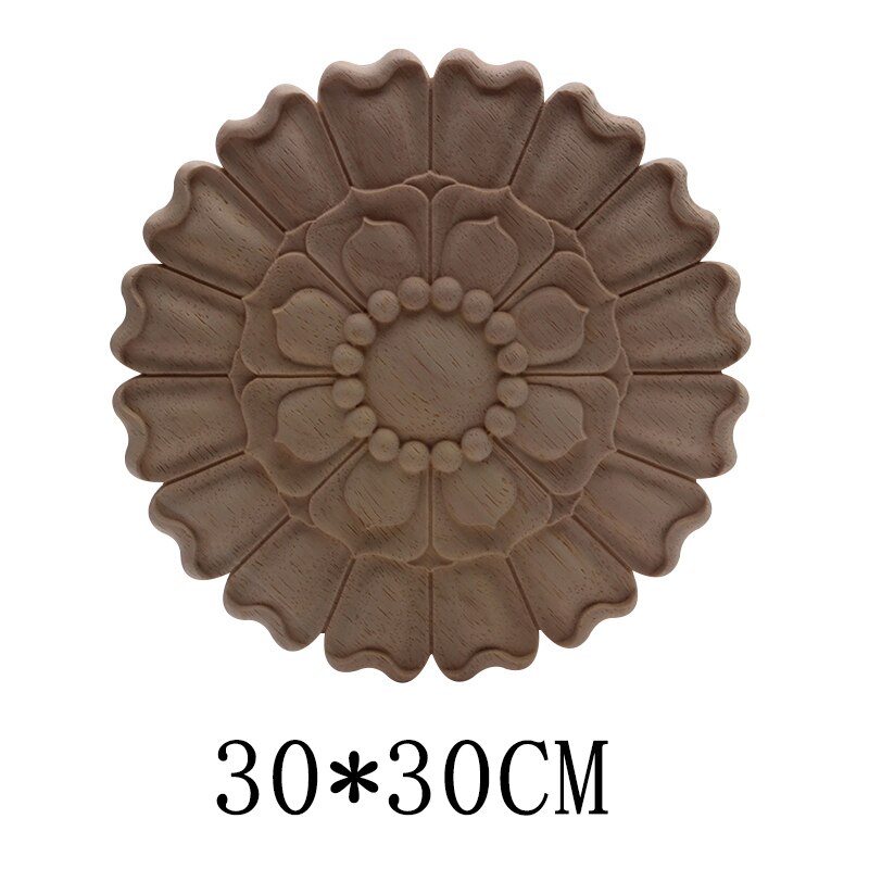 European Antique Unpainted Floral Oval Wooden Furniture Decoration Accessories Corner Wood Applique Wood Mouldings Wood Decal: B199-7