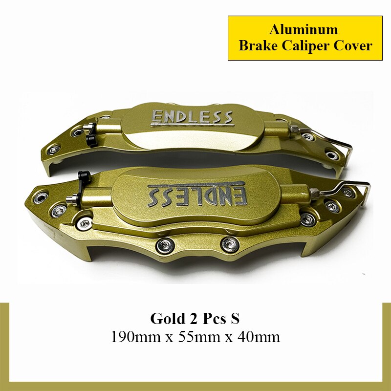 2 Stuks S/M/L Aluminium Auto 3D Disc Remklauw Covers Sticker Voor Cadillac Srx Xts Ats cts Cts Ext Coupe XT6 CT6 Auto Accessoires: 2Pcs S size Gold