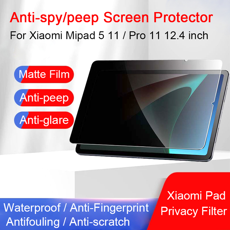 For Redmi Pad 10.6 SE 11" Xiaomi Mi Pad 6 11 Privacy Filter Screen Protector Mipad 5 Pro 12.4 Anti-glare/Anti-Peep/Anti-spy Film