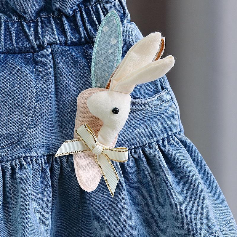Meisjes Leggings Denim Broek Rokken Lente Herfst Kinderen Mode Leggings Met Rok Baby Kinderen Broek Cartoon Konijn
