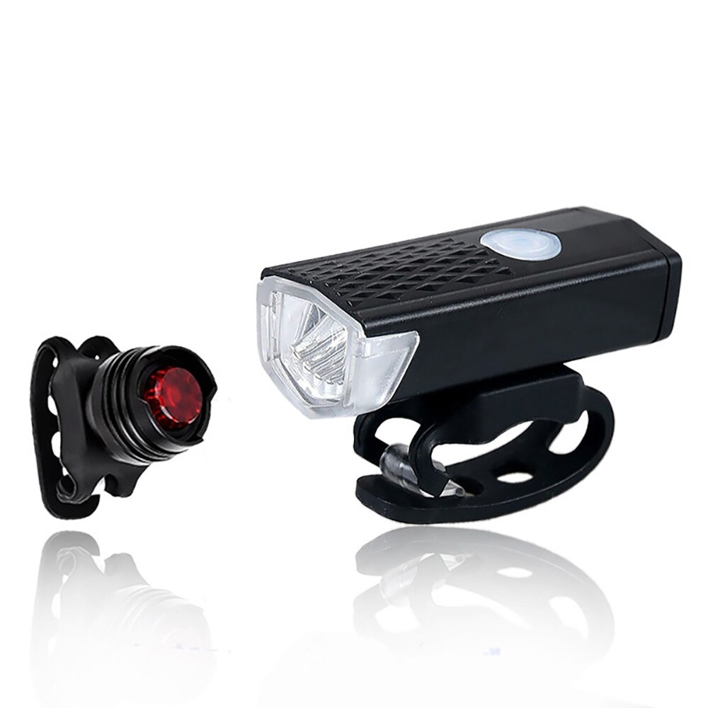 Fiets Licht Usb Oplaadbare 300 Lumen Fiets Lamp Koplamp Zaklamp Fietslicht Fiets Accessoires: Default Title