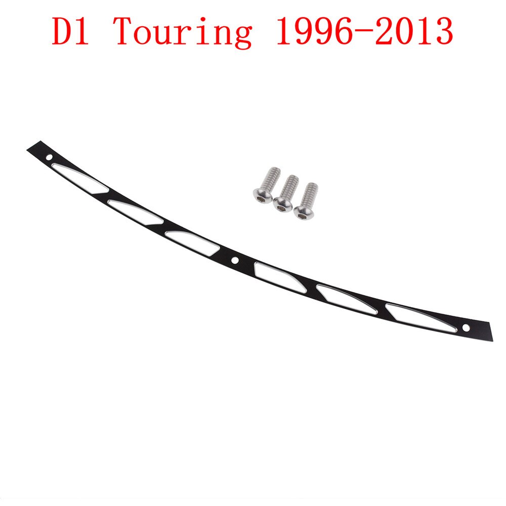 Motorfiets cnc windscherm windscherm trim aluminium zwart/chroom voor harley touring street glide tri glide electra glide 1996-19: Trimmen  d1 1996-2013