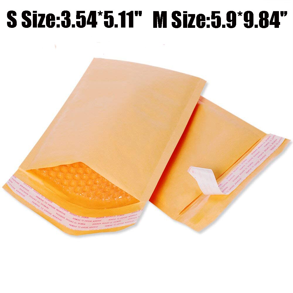 10PCS Kraft Paper Bubble Mailers Bags Padded Envelopes Bag Self Adhesive Seal Bag Courier Packaging Storage Bags