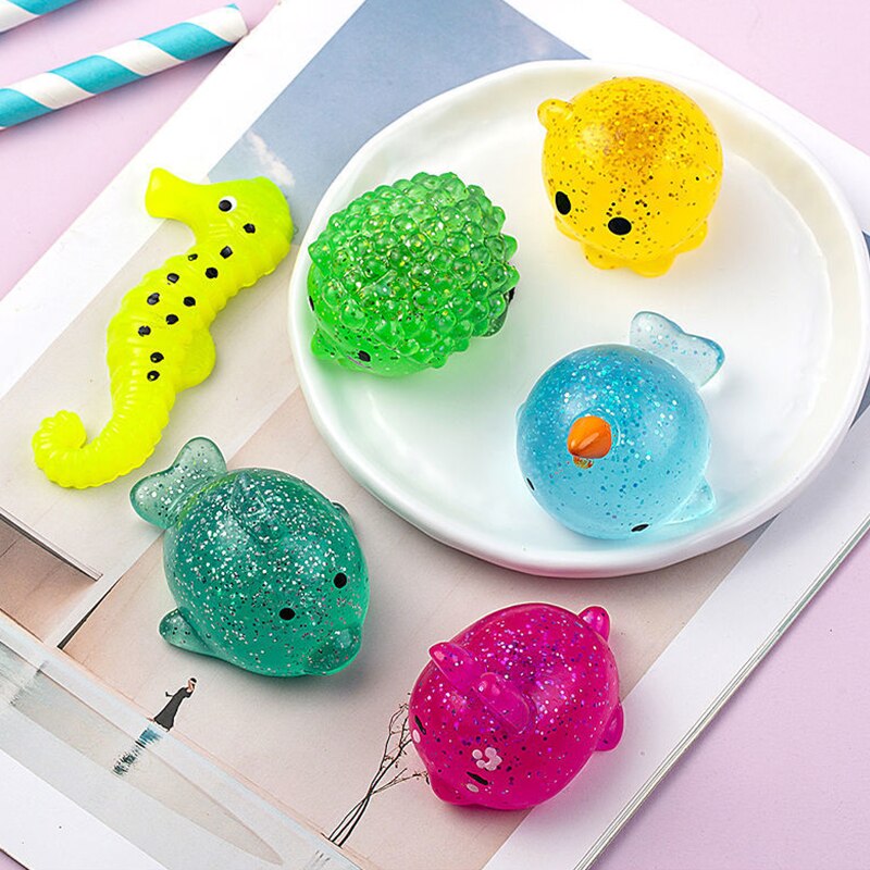 Big Spongy Squishy Mochi Fidget Toys Cute Animal Antistress Ball Squeeze Mochi Rising Abreact Soft Sticky Stress Relief Toy