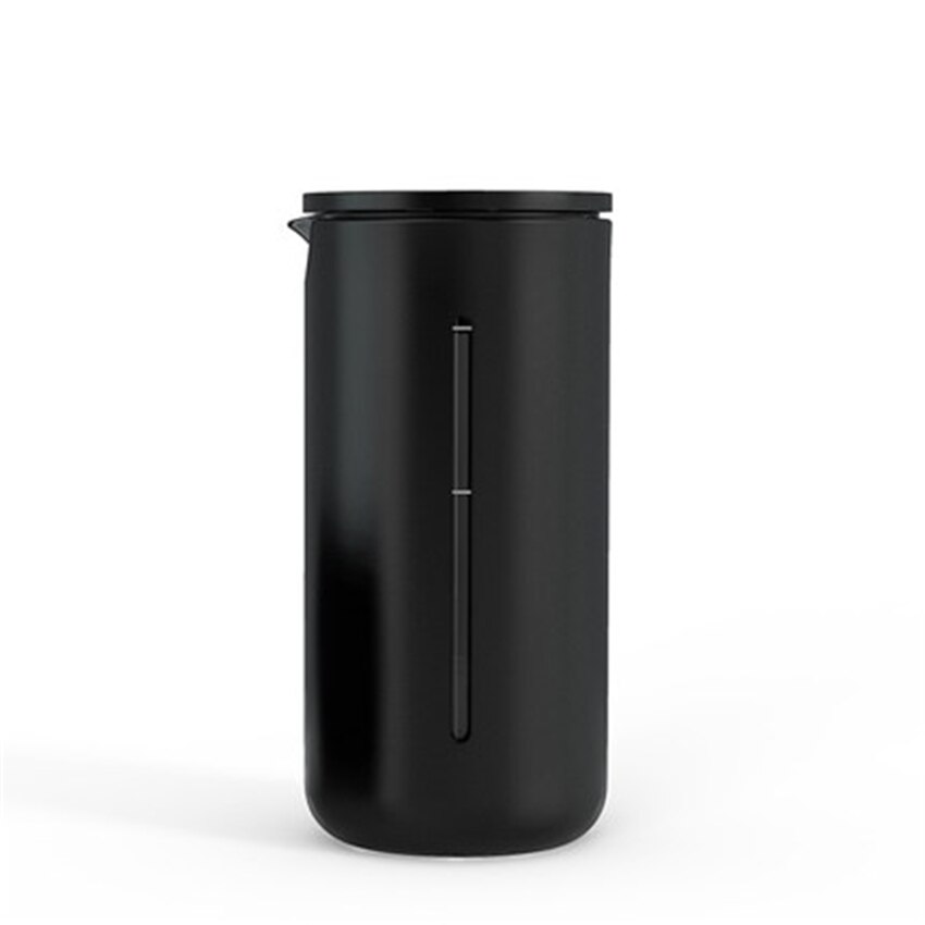 Fransk press kaffe / te bryggare kaffekanna kaffebryggare vattenkokare 450ml glas termos i rostfritt stål för kaffedrycker: Svart
