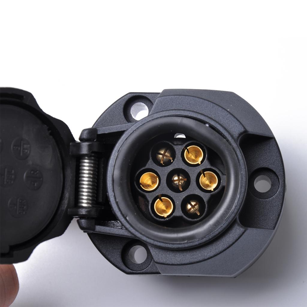 7 Pin RV Trailer Signal Light Socket Connector Waterproof Cap Electrical