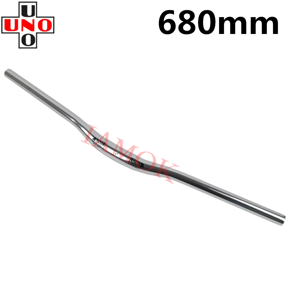 Manubrio UNO FB21L/RB12L Mountain Bike argento ultraleggero 31.8mm Iamok 640/680/720/740/760/800mm manubrio parti di biciclette: Swallow 680mm Black
