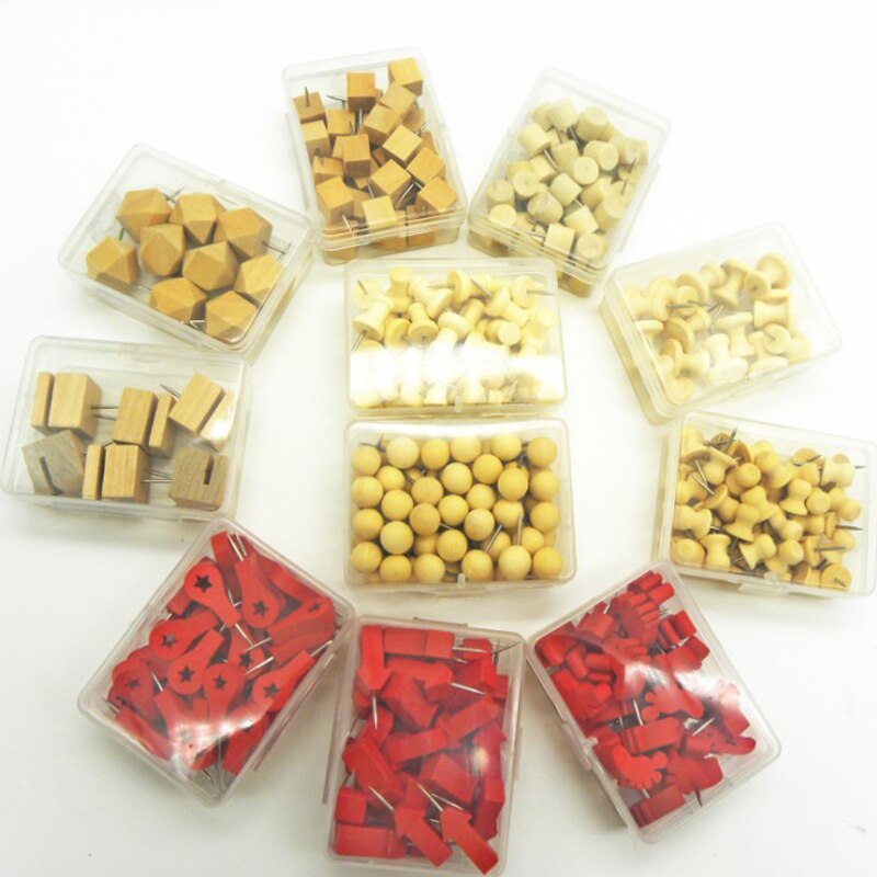 Map Markers Wooden Drawing Photo Wall Studs Cork Board Pins Thumbtack Pushpin Painting Tool Office School Supplies