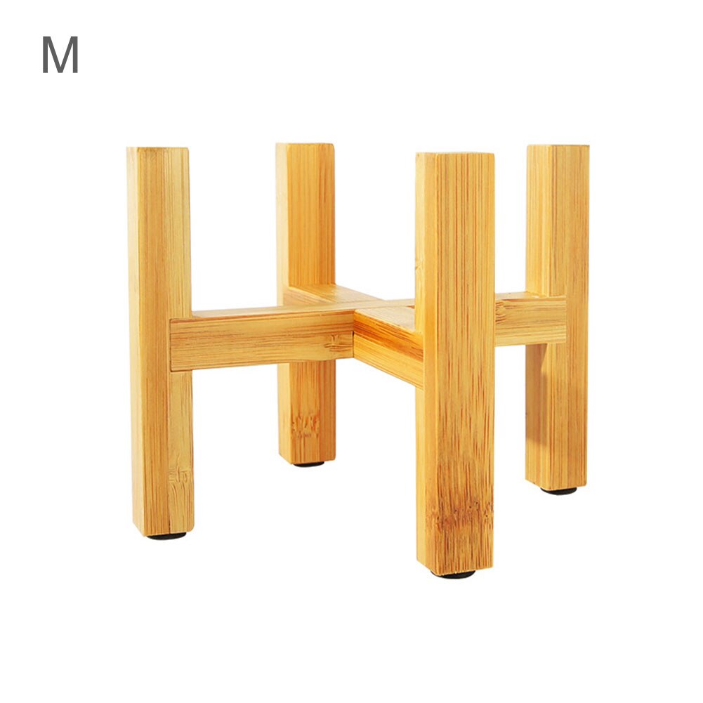 Nordic Wooden Planter Pot Trays Flower Pot Holder Strong Free Standing Bonsai Holder House Balcony Display Flower Stand Shelf: M