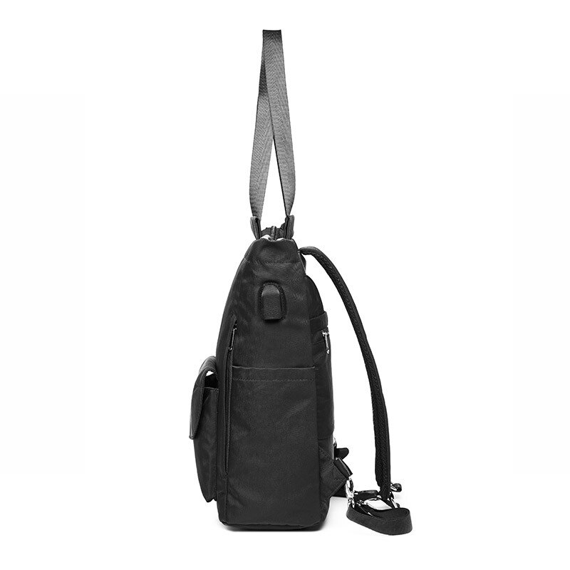 Vrouwen Rugzak Student Schooltas Middelbare School Student Hoge School Student College Student Rugzak Waterdichte Laptop Tas: Large Black