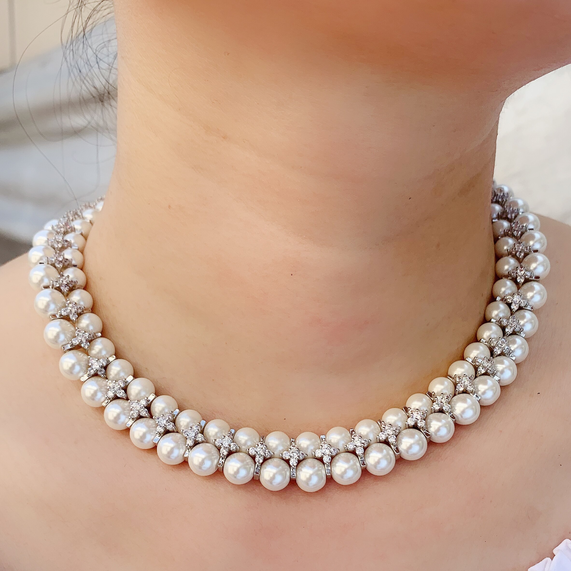 JaneKelly Neue 3 schicht Hochzeit Brida Schmuck setzt perle Drossel kubisch Zirkon Mikro Pflastern Einstellung Frauen Party Zubehör