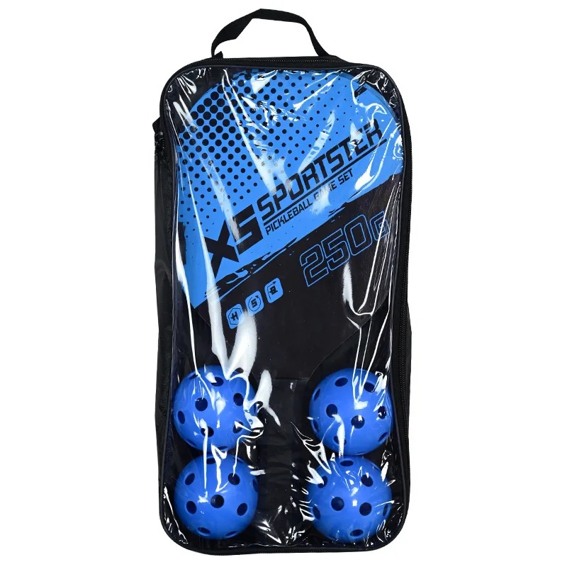 Padelschläger-Strandset aus Holz mit Ball, Outdoor-Sport, Fitnessgeräte, Kombination aus Badmintonschläger aus dem Festland China: Black