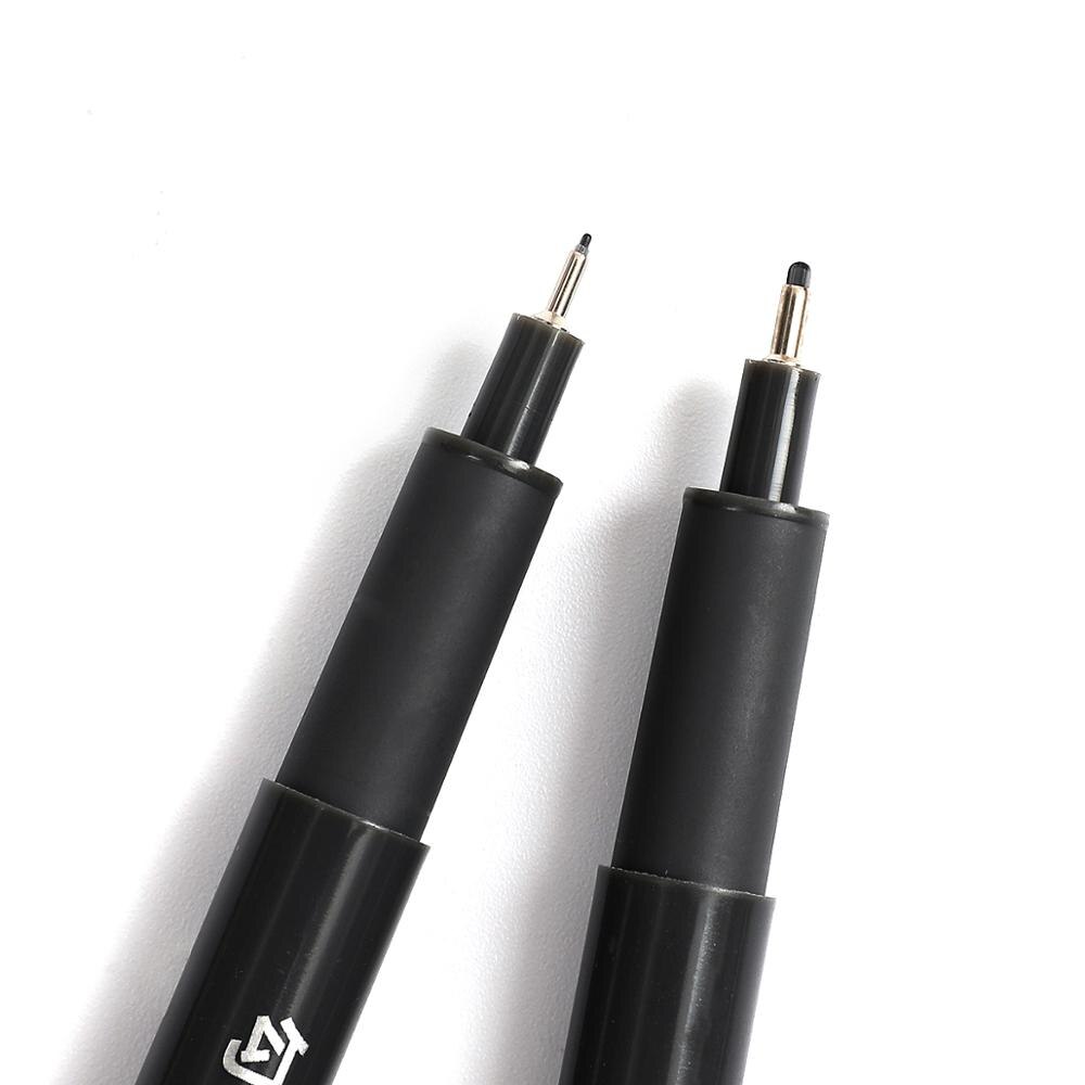 JIANWU 6pcs/set Black Fineliner Sketching Pens Drawing Art Marker Pens For Hook Line Painting Pen Painting supplies