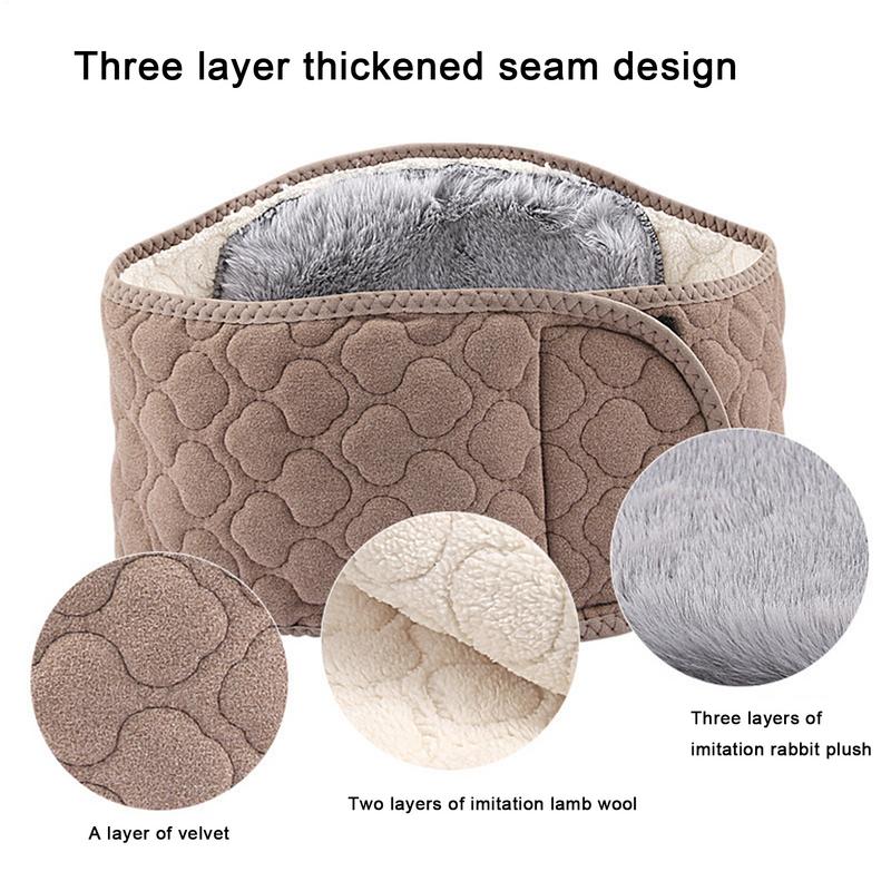 Cinto de cintura quente térmico de pelúcia aquecedor de cintura confortável volta mais quente cinto para homens mulheres inverno quente cintura cinto elástico