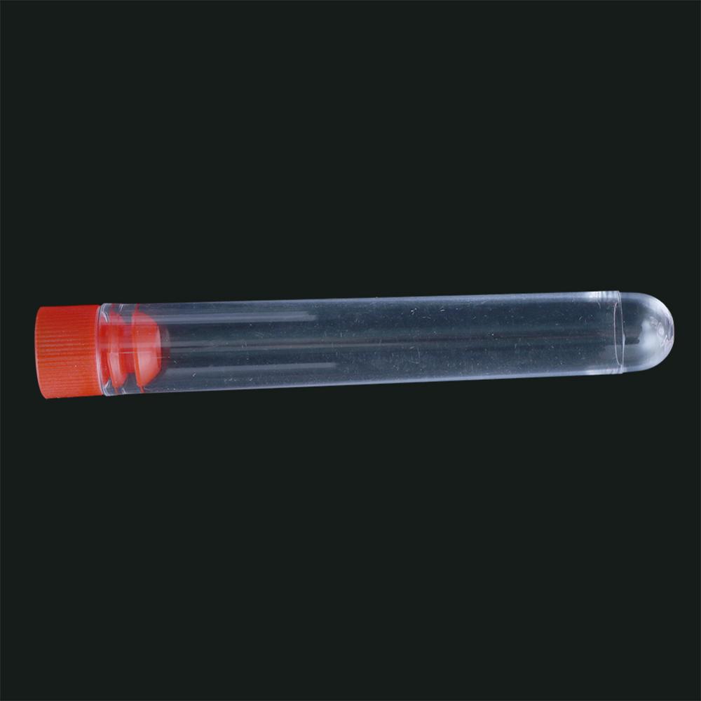12*75Mm Hard Plastic Test Tube Met Plug Cap 5Ml Wegwerp Ronde Bodem Clear Test Tube Laboratorium apparatuur 5 Pcs