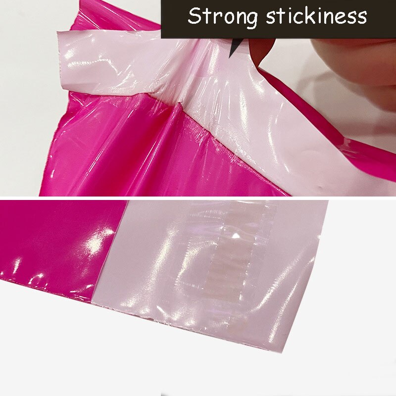 Inplostop – sacs de courrier Poly, lot de 50 pièces, sacoches de courrier Express en plastique épais imperméable, couleur Rose , fourre-tout