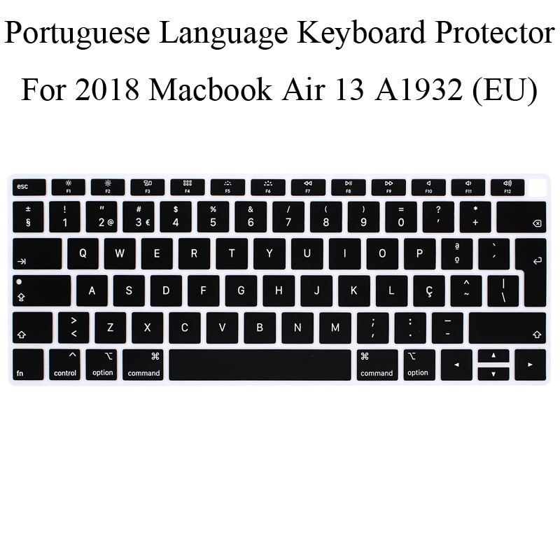 Portugees Toetsenbord Protector Voor Macbook Air 13 A1932 EU Layout Toetsenbord Cover MabookAir 13.3 Silicone Skin Guard